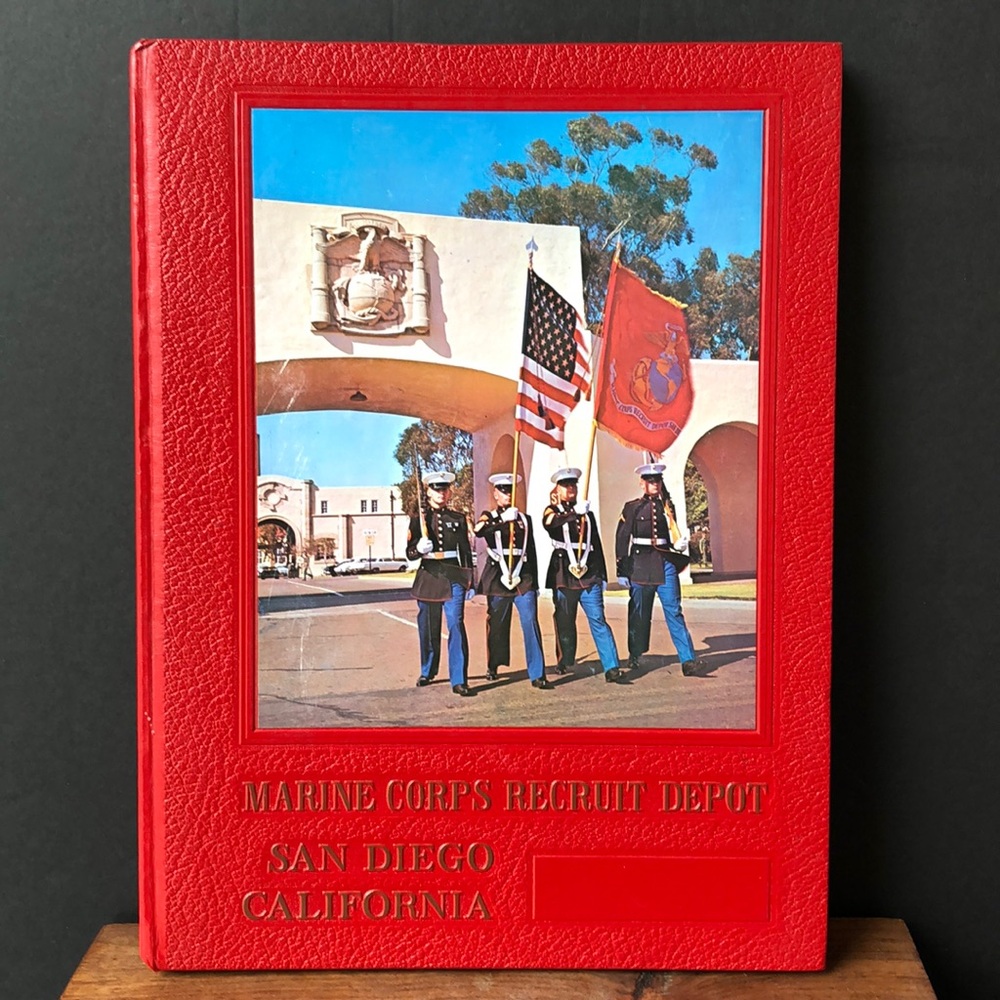 Vtg U.S. Marine Corps Recruit Depot Jostens Yearbook